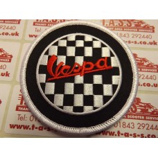 VESPA EMBROIDED SEW ON PATCH VESPA CHECKERED