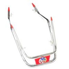 FRONT BUMPER BAR CHROME PX/T5 RED INSERTS