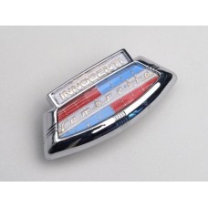 LAMBRETTA HORNCAST BADGE INNOCENTI LI 2-3 TV SX SILVER  LETTERING