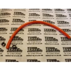 FUEL PIPE BY MOOSE RACING 1/4 (6.4mm) x12" ORANGE WITH CLIPS