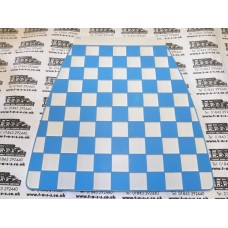 MUDFLAP BLUE AND WHITE CHECK 60's style